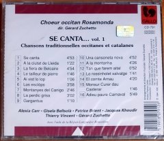 SE CANTA... VOL.1 / CHOEUR OCCITAN ROSAMONDA DIR. GERARD ZUCHETTO (1994) - CD GALLO SIFIR