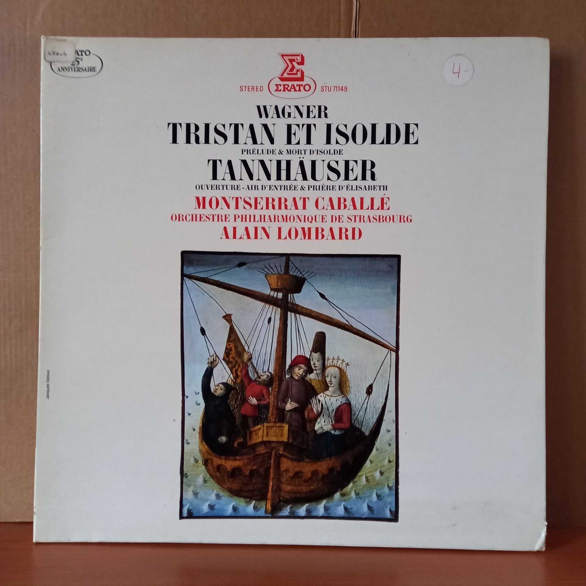 WAGNER: TRISTAN ET ISOLDE - TANNHAUSER / MONTSERRAT CABALLE, ORCHESTRE PHILHARMONIQUE DE STRASBOURG, ALAIN LOMBARD (1978) - LP 2.EL PLAK