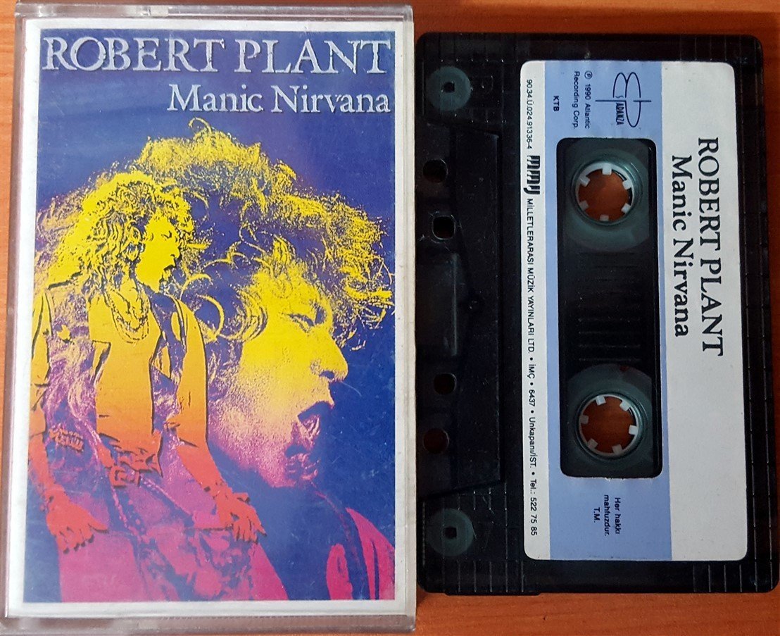 ROBERT PLANT - MANIC NIRVANA (1990) MMY CASSETTE MADE IN TURKEY ''USED'' PAPER LABEL