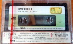 OVERKILL - THE YEARS OF DECAY (1990) MMY CASSETTE MADE IN TURKEY ''NEW'' PAPER LABEL