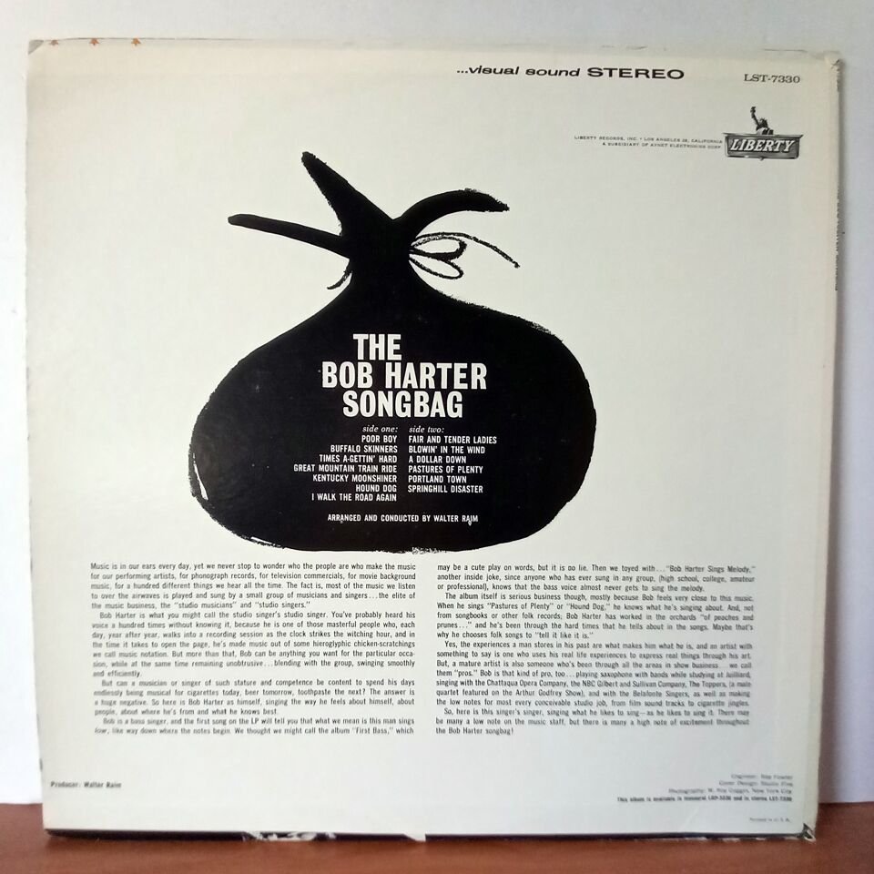 BOB HARTER – THE BOB HARTER SONGBAG (1964) - LP 2.EL PLAK