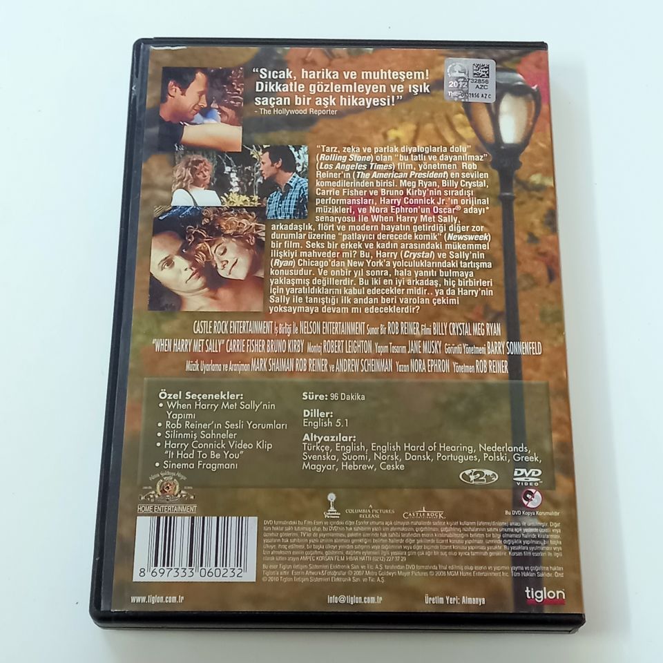 WHEN HARRY MET SALLY - HARRY SALLY İLE TANIŞINCA - BILLY CRYSTAL, MEG RYAN, YÖN.: ROB REINER- DVD 2.EL