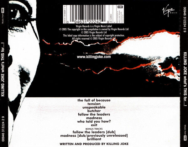 KILLING JOKE – WHAT'S THIS FOR...! (2005) - CD REMASTERED REISSUE JEWEL CASE AMBALAJINDA SIFIR