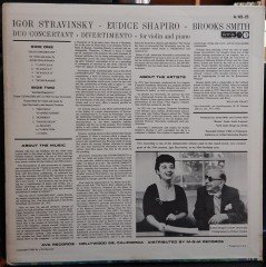 STRAVINSKY: DUO CONCERTANT, DIVERTIMENTO FOR VIOLIN AND PIANO, EUDICE SHAPIRO, BROOKS SMITH (1963) - 2.EL PLAK