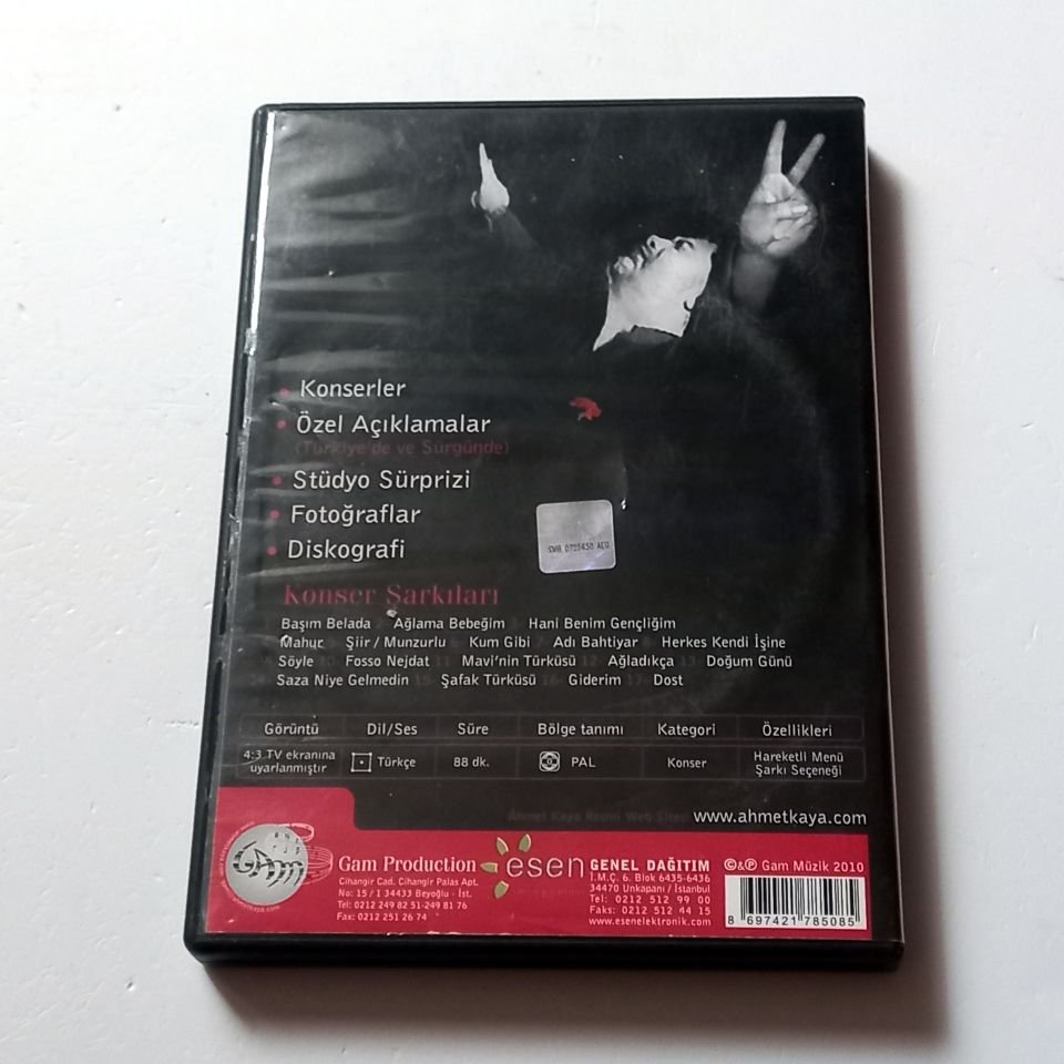 AHMET KAYA  - ÜLKEMDE SON TURNEM - DVD 2.EL