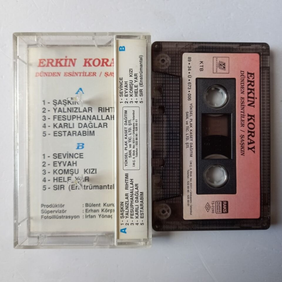 ERKİN KORAY - DÜNDEN ESİNTİLER / ŞAŞKIN (1989) - KASET 2.EL
