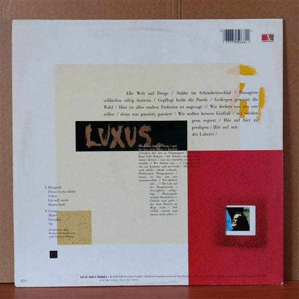 HERBERT GRÖNEMEYER – LUXUS (1990) - LP 2.EL PLAK