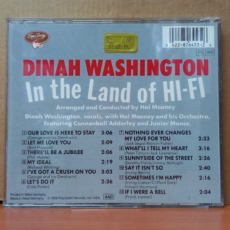 DINAH WASHINGTON – IN THE LAND OF HI-FI - CD 2.EL