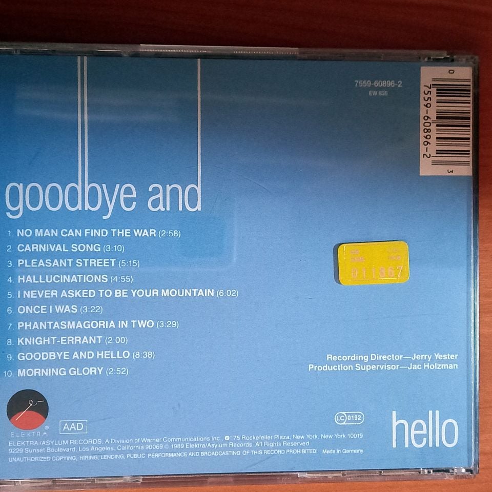 TIM BUCKLEY – GOODBYE AND HELLO (1989) - CD 2.EL