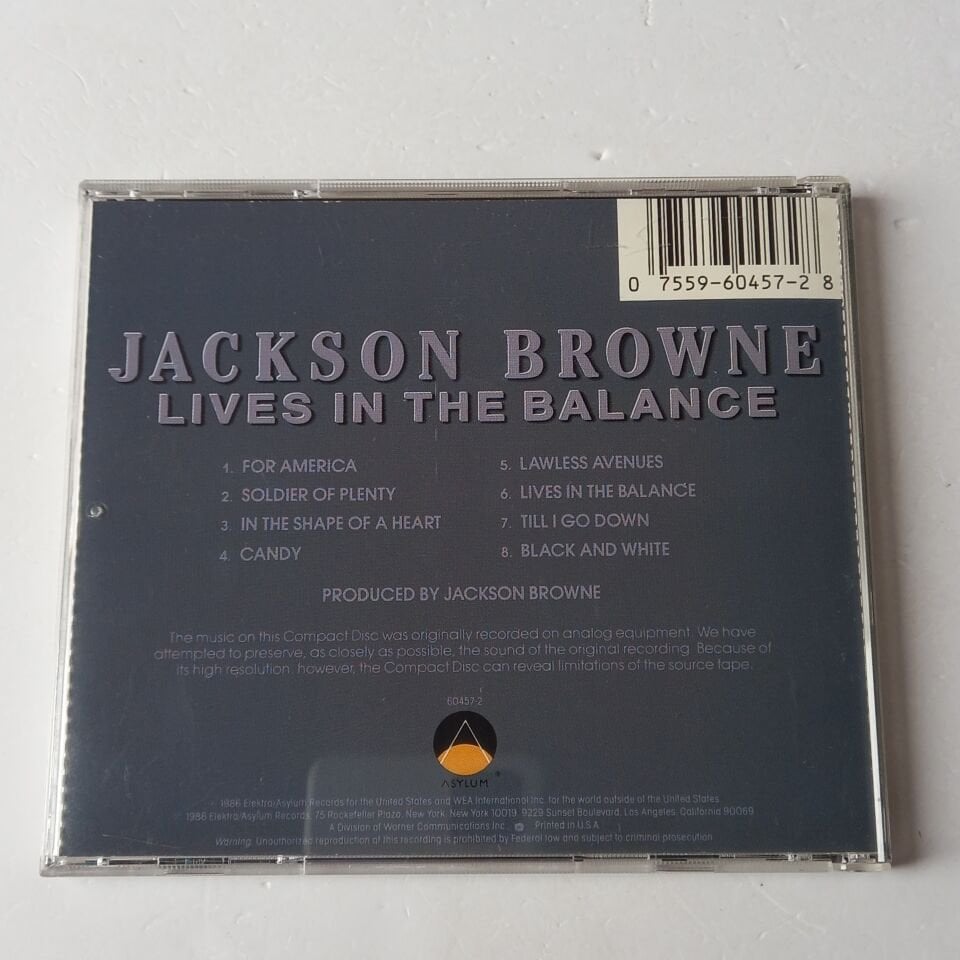 JACKSON BROWNE – LIVES IN THE BALANCE (1986) - CD REISSUE 2.EL