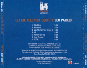 LEO PARKER – LET ME TELL YOU 'BOUT IT (1961) THE BLUE NOTE COLLECTION CD SIFIR