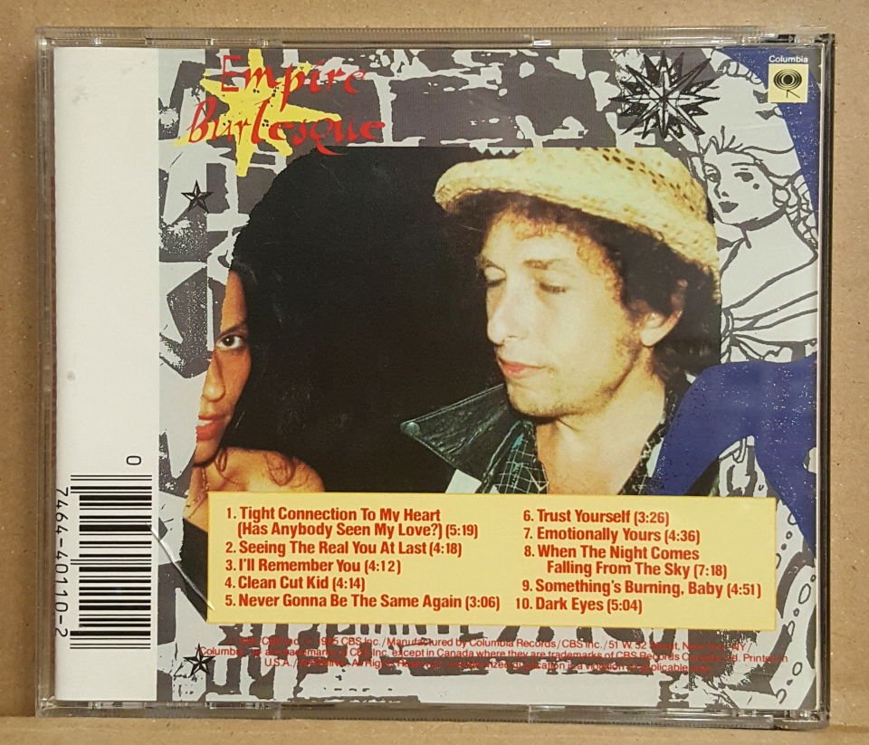 BOB DYLAN - EMPIRE BURLESQUE (1985) - CD 1985 MADE IN USA 2.EL