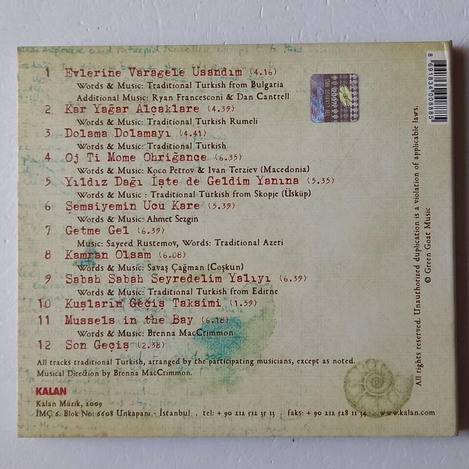 BRENNA MACCRIMMON – KULAK MİSAFİRİ / EVENTS IN SMALL CHAMBERS (2009) - CD DIGIPAK 2.EL