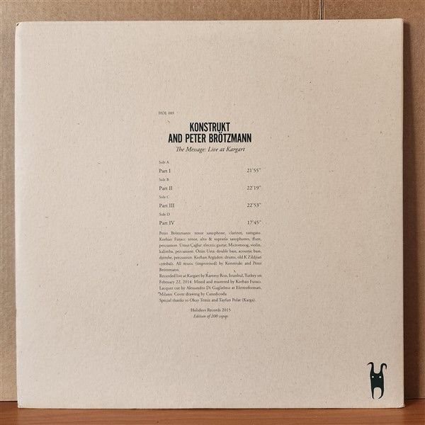 KONSTRUKT AND PETER BRÖTZMANN – THE MESSAGE: LIVE AT KARGART (2016) - 2LP 2.EL PLAK