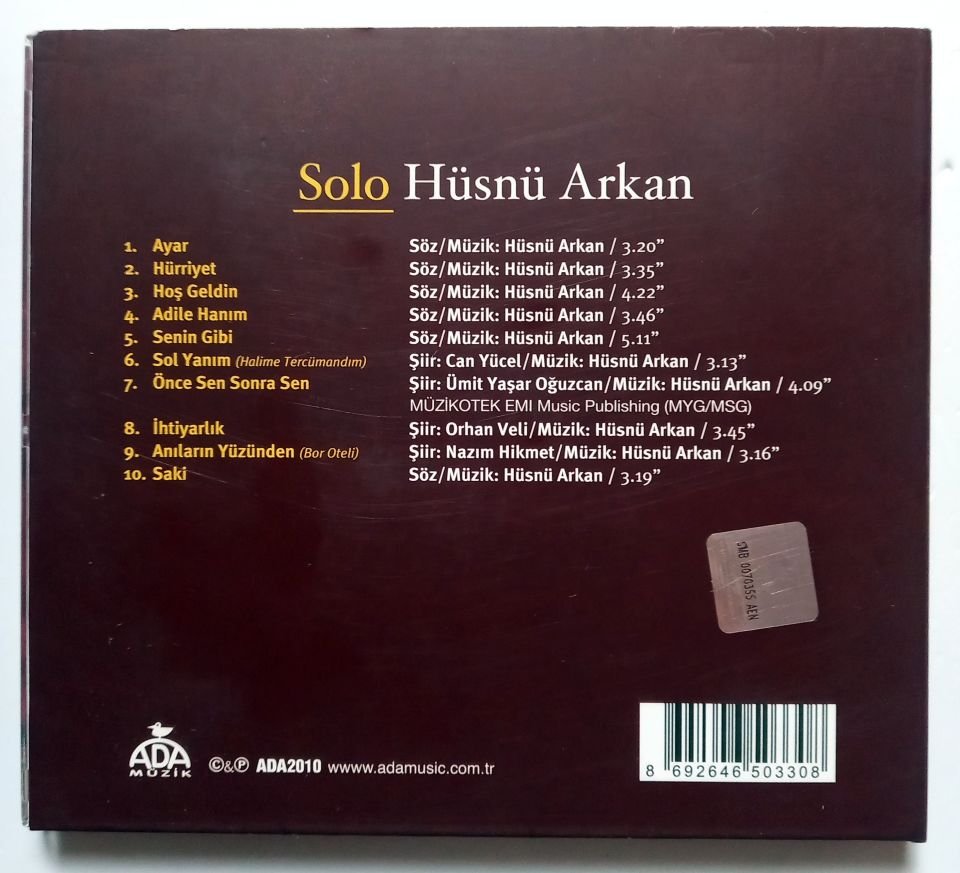 HÜSNÜ ARKAN – SOLO (2010) - CD 2.EL
