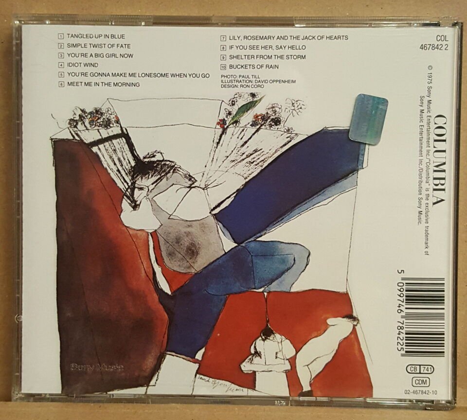 BOB DYLAN - BLOOD ON THE TRACKS (1975) - CD 1991 EUROPE EDITION MADE IN AUSTRIA 2.EL