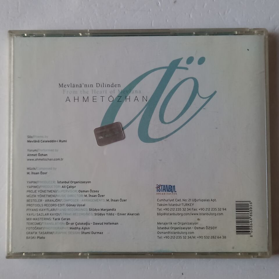 AHMET ÖZHAN – MEVLANA'NIN DİLİNDEN (2008) - CD 2.EL