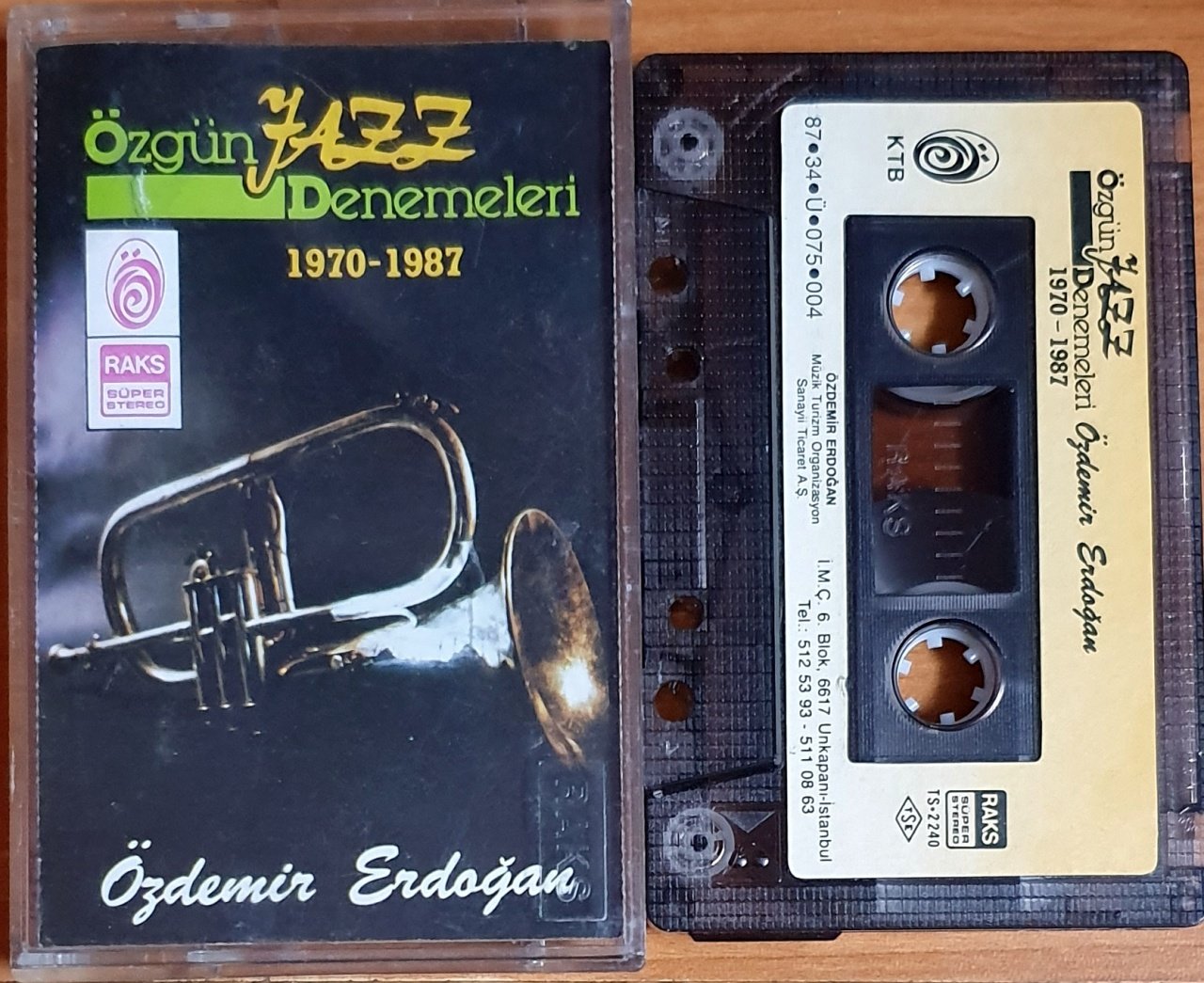 ÖZDEMİR ERDOĞAN - ÖZGÜN JAZZ DENEMELERİ 1970-1987 (1987) KASET 2.EL