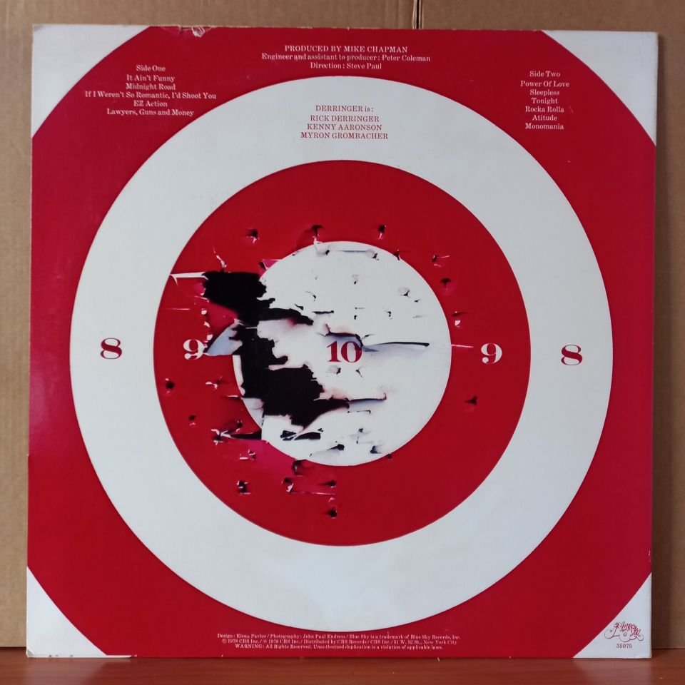 DERRINGER – IF I WEREN'T SO ROMANTIC, I'D SHOOT YOU (1978) - LP 2.EL PLAK