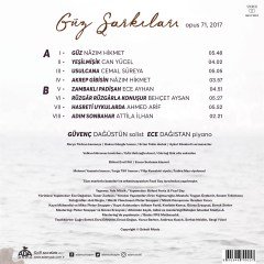 FAZIL SAY - GÜZ ŞARKILARI - LP 2019 BASIM SIFIR PLAK