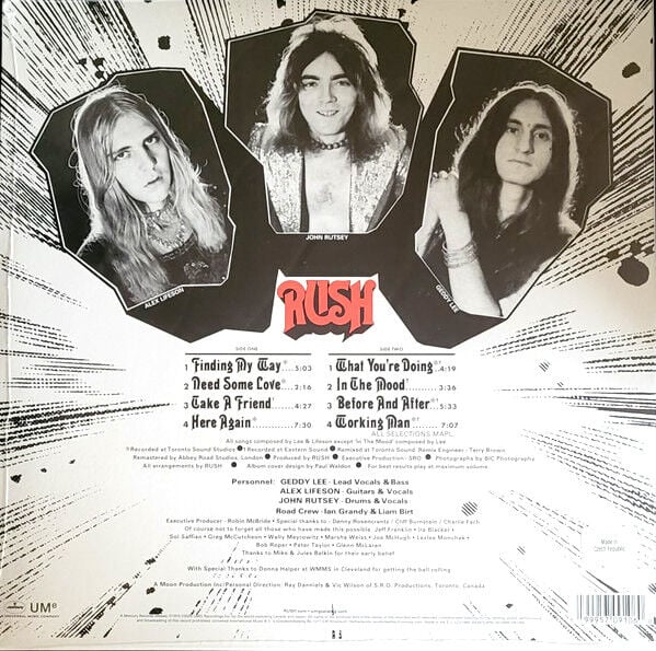 RUSH - RUSH (1974) - LP 180GR 2026 EDITION SIFIR PLAK