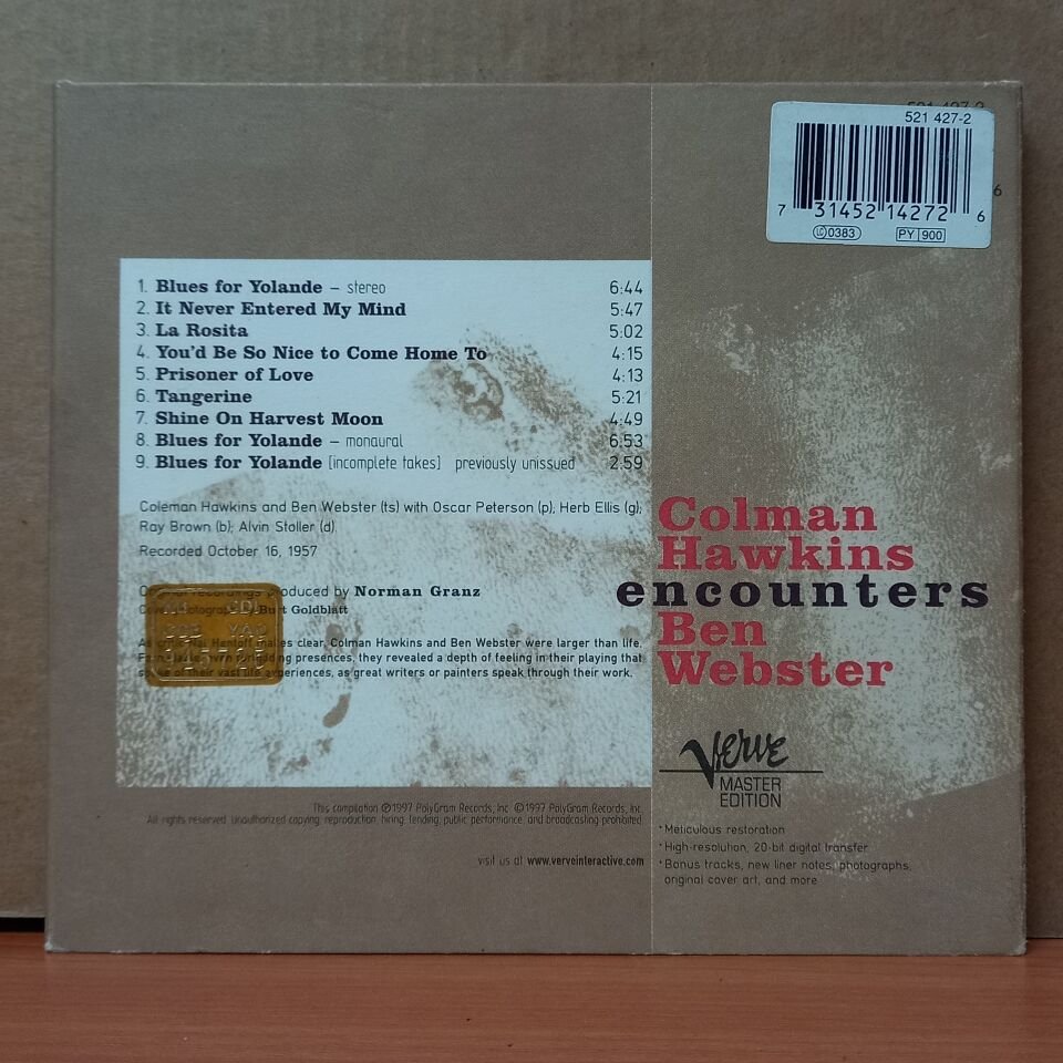 COLEMAN HAWKINS, BEN WEBSTER – COLEMAN HAWKINS ENCOUNTERS BEN WEBSTER (1997) - CD 2.EL