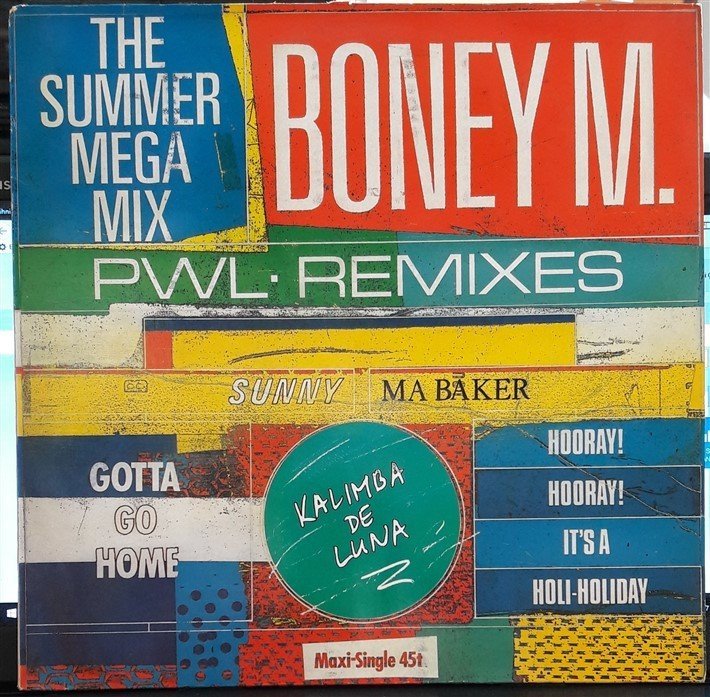 BONEY M. - THE SUMMER MEGA MIX (1989) - 12'' MAXI SINGLE PLAK 2.EL