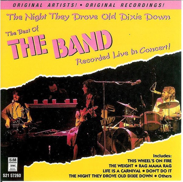 THE BAND - THE NIGHT THEY DROVE OLD DIXIE DOWN / LIVE IN CONCERT- CD 1990 2.EL