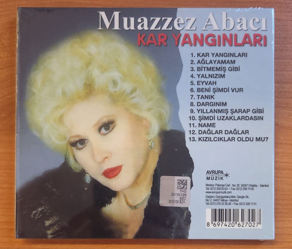 MUAZZEZ ABACI - KAR YANGINLARI (2014) - CD DIGIPAK AMBALAJINDA SIFIR