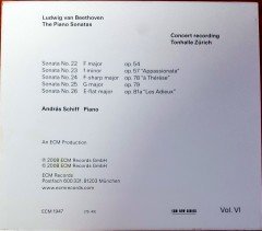 ANDRAS SCHIFF / LUDWIG VAN BEETHOVEN / THE PIANO SONATAS VOLUME VI / SONATAS OPP. 54,57,78,79 AND 81A (2008) CD 2.EL