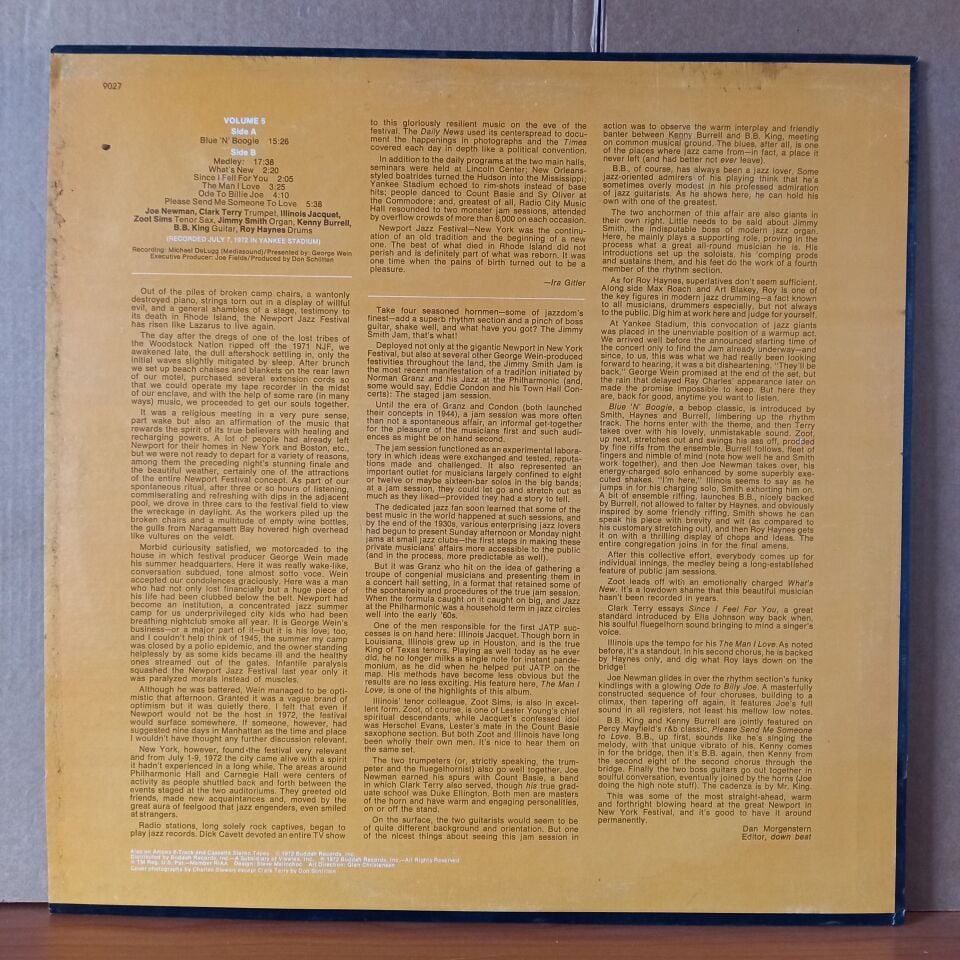 NEWPORT IN NEW YORK '72 / THE JIMMY SMITH JAM, VOL 5 (1972) - LP 2.EL PLAK