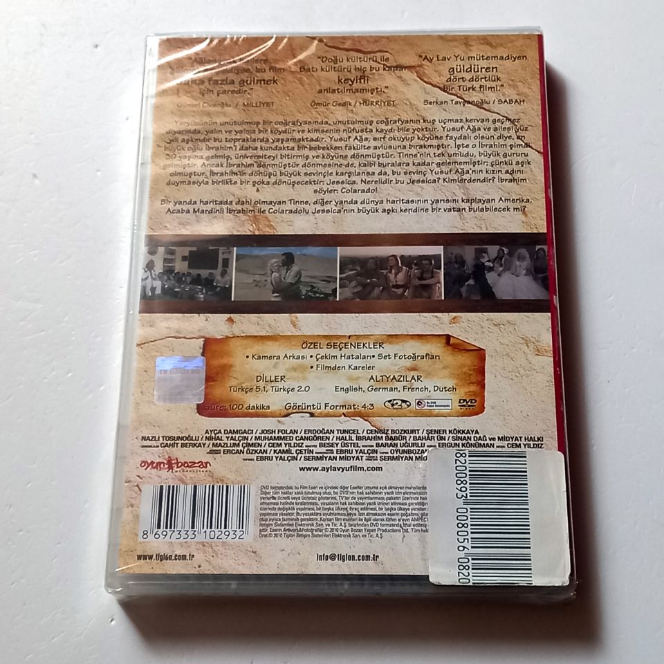 AY LAV YU - SERMİYAN MİDYAT, MARIEL HEMINGWAY, STEVE GUTTENBERG - YÖN.: SERMİYAN MİDYAT - DVD AMBALAJINDA SIFIR
