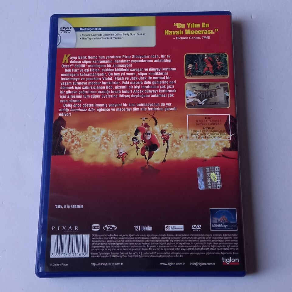 İNANILMAZ AİLE - THE INCREDIBLES - DVD 2.EL