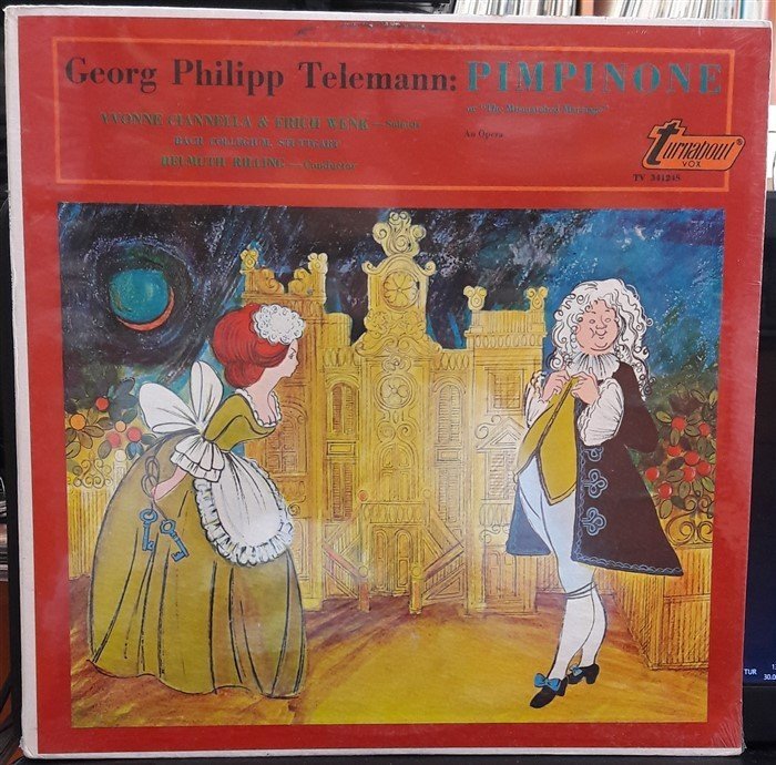 TELEMANN: PIMPINONE, BACH COLLEGIUM, STUTTGART, HELMUTH RILLING - SIFIR PLAK