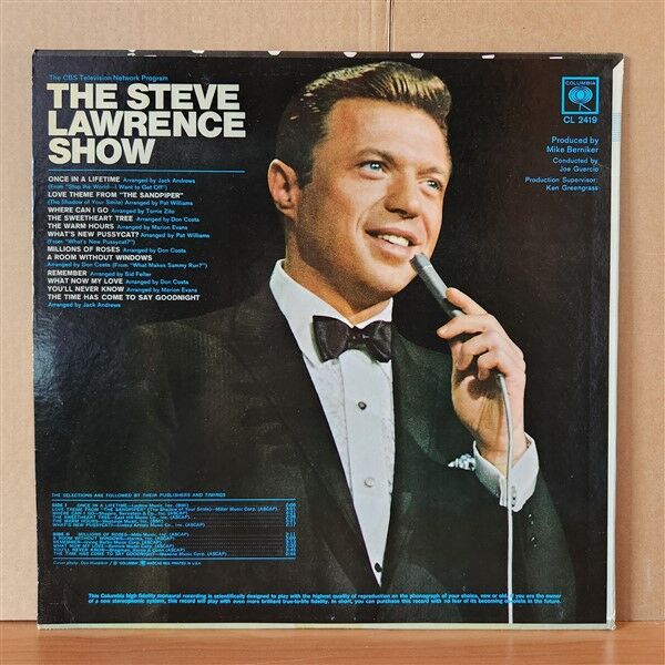 STEVE LAWRENCE – THE STEVE LAWRENCE SHOW (1965) - LP 2.EL PLAK