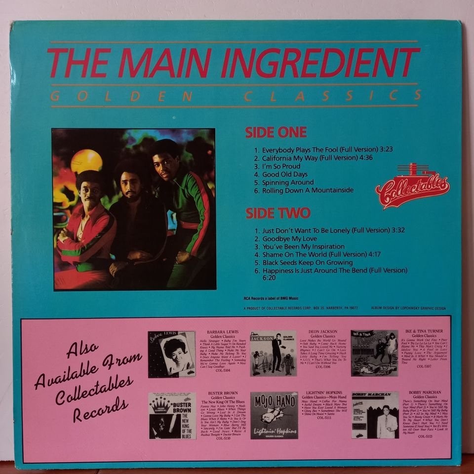 THE MAIN INGREDIENT – GOLDEN CLASSICS (1988) - LP 2.EL PLAK