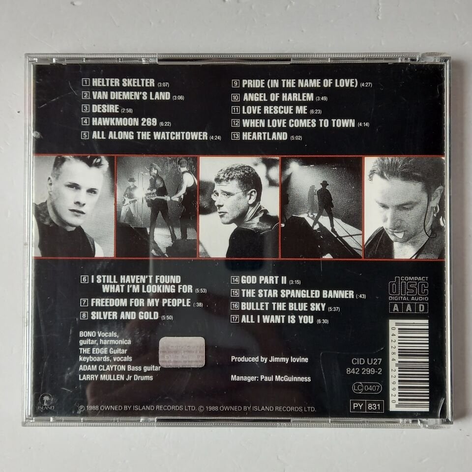 U2 – RATTLE AND HUM (1988) - CD 1990 REISSUE 2.EL