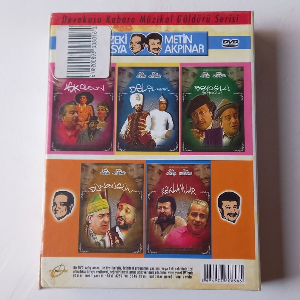 DEVEKUŞU KABARE MÜZİKAL GÜLDÜRÜ SERİSİ - METİN AKPINAR, ZEKİ ALASYA - 10DVD AMBALAJINDA SIFIR