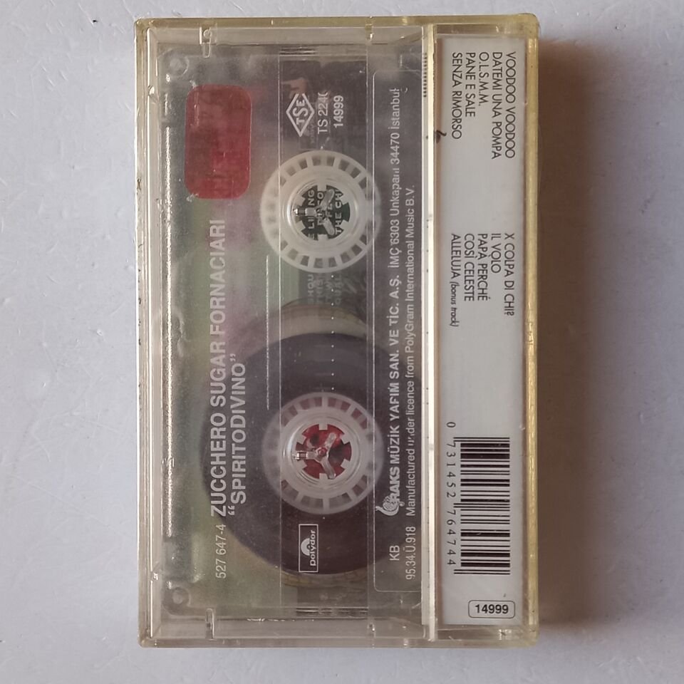 ZUCCHERO SUGAR FORNACIARI - SPIRITODIVINO (1995) - KASET AMBALAJINDA SIFIR