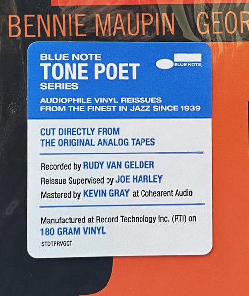 LEE MORGAN - TARU (1980) - LP BLUE NOTE TONE POET SERIES 180GR 2024 EDITION SIFIR PLAK