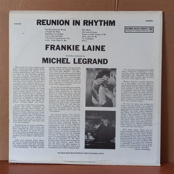 FRANKIE LAINE WITH MICHEL LEGRAND AND HIS ORCHESTRA – REUNION IN RHYTHM (1959) - LP 2.EL PLAK