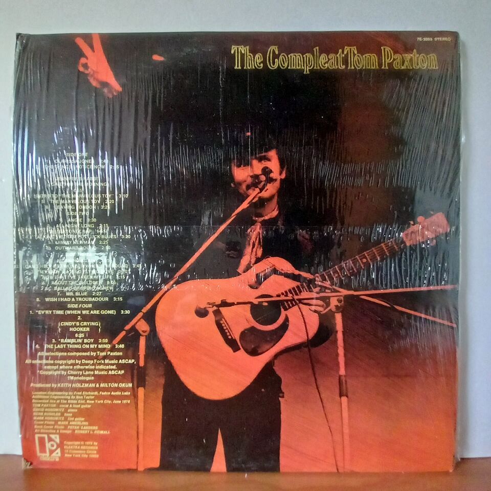 TOM PAXTON – THE COMPLEAT TOM PAXTON / RECORDED LIVE (1971) - 2LP 2.EL PLAK