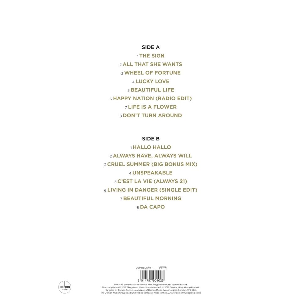 ACE OF BASE - GOLD (2019) - LP 180GR GOLD COLOURED SIFIR PLAK