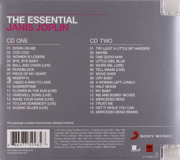 JANIS JOPLIN – THE ESSENTIAL JANIS JOPLIN (2010) - 2CD SUPER JEWEL BOX AMBALAJINDA SIFIR