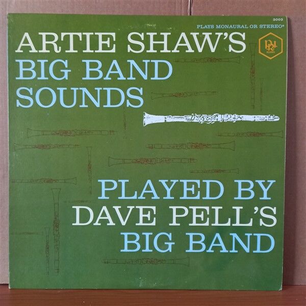 DAVE PELL'S BIG BAND – ARTIE SHAW'S BIG BAND SOUNDS - LP 2.EL SARI RENKLİ ŞEFFAF PLAK
