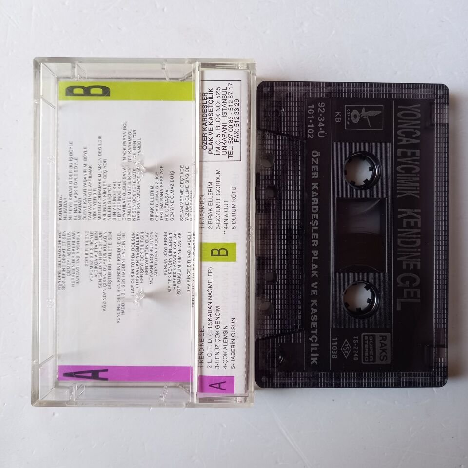 YONCA EVCİMİK - KENDİNE GEL (1992) - KASET 2.EL