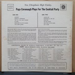 PAGE CAVANAUGH - PLAYS FOR THE COCTAIL HOUR (1957) - LP 2.EL PLAK