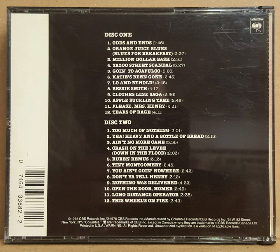 BOB DYLAN & THE BAND - THE BASEMENT TAPES (1975) - 2CD 1988 EDITION MADE IN USA  FAT DOUBLE JEWEL CASE 2.EL