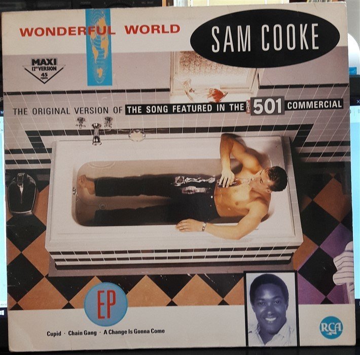 SAM COOKE - WONDERFUL WORLD (1986) - 12'' MAXI SINGLE PLAK 2.EL