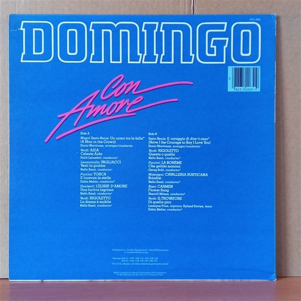 PLACIDO DOMINGO – CON AMORE (1981) - LP 2. EL PLAK